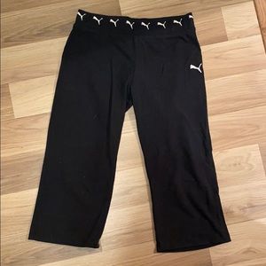 Puma Capri Stretchy Yoga Pants Black